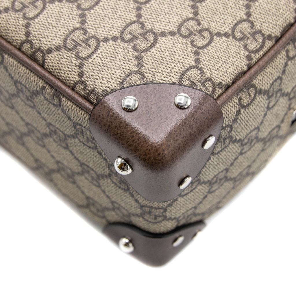 Gucci GG Supreme Monogram Canvas Shoulder Bag Beige 626363
