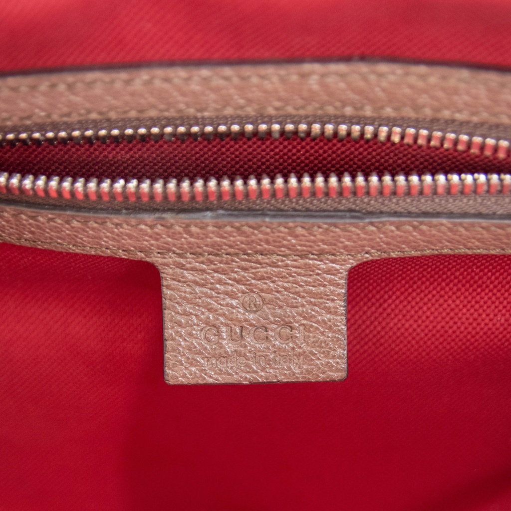 Gucci GG Supreme Monogram Canvas Shoulder Bag Beige 626363