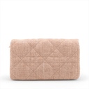 Christian Dior Caro Tweed Chain Shoulder Bag Pink
