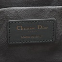 Christian Dior Grey Lambskin Leather Cannage Vanity Case Bag