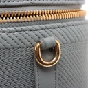 Christian Dior Grey Lambskin Leather Cannage Vanity Case Bag