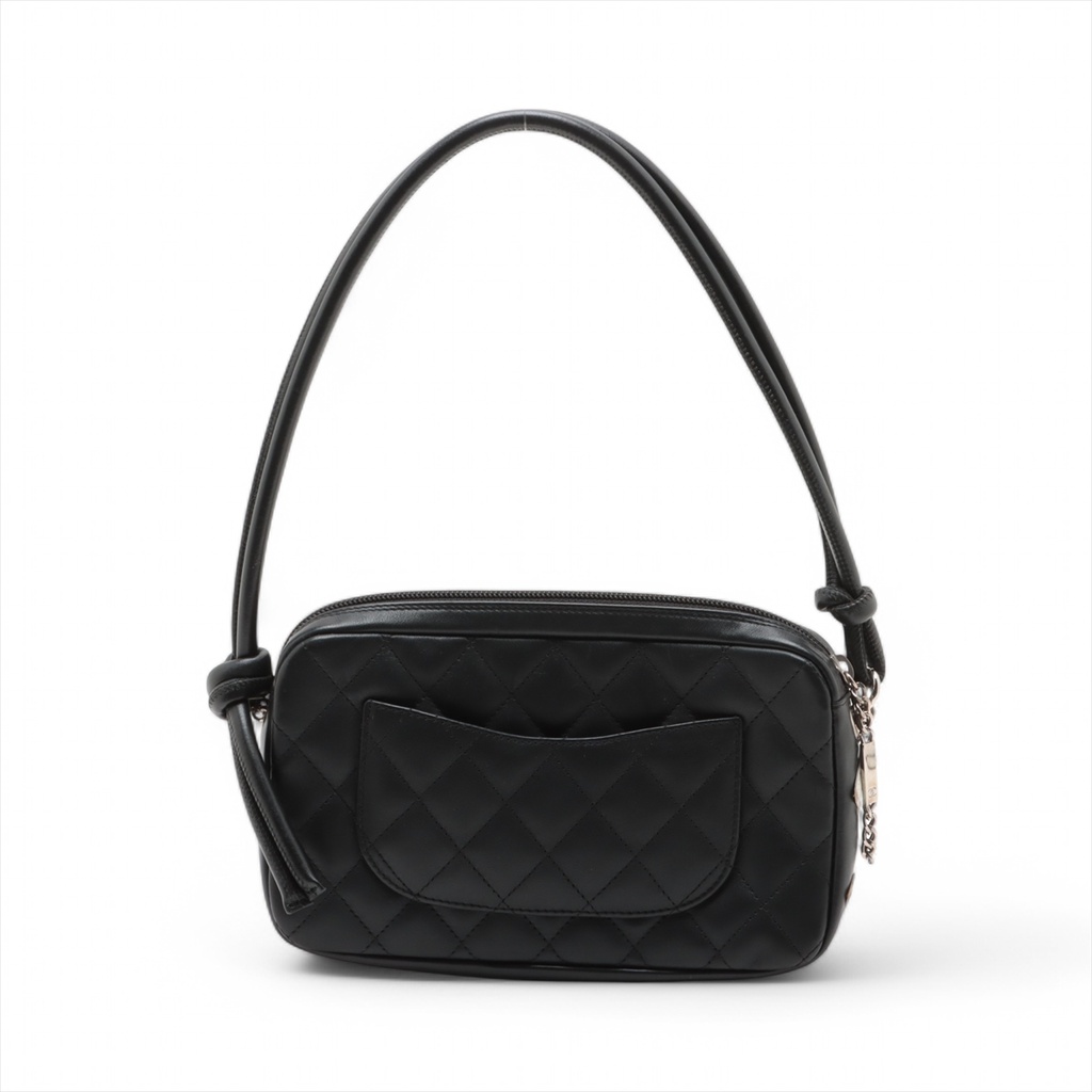 Chanel Cambon Lambskin Pochette Black 