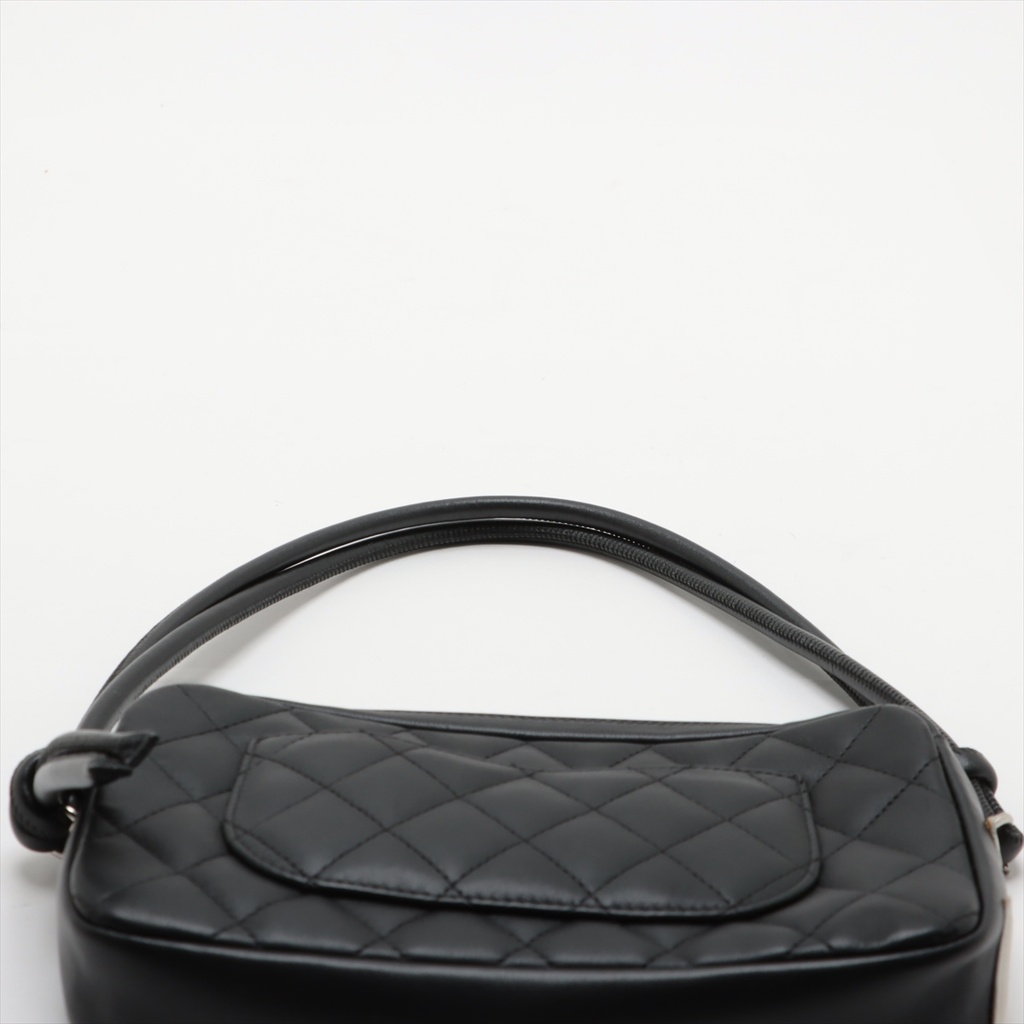 Chanel Cambon Lambskin Pochette Black 