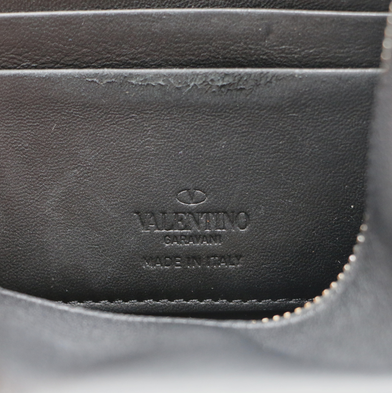 Valentino Garavani Black Leather Clutch