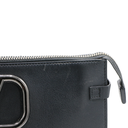 Valentino Garavani Black Leather Clutch