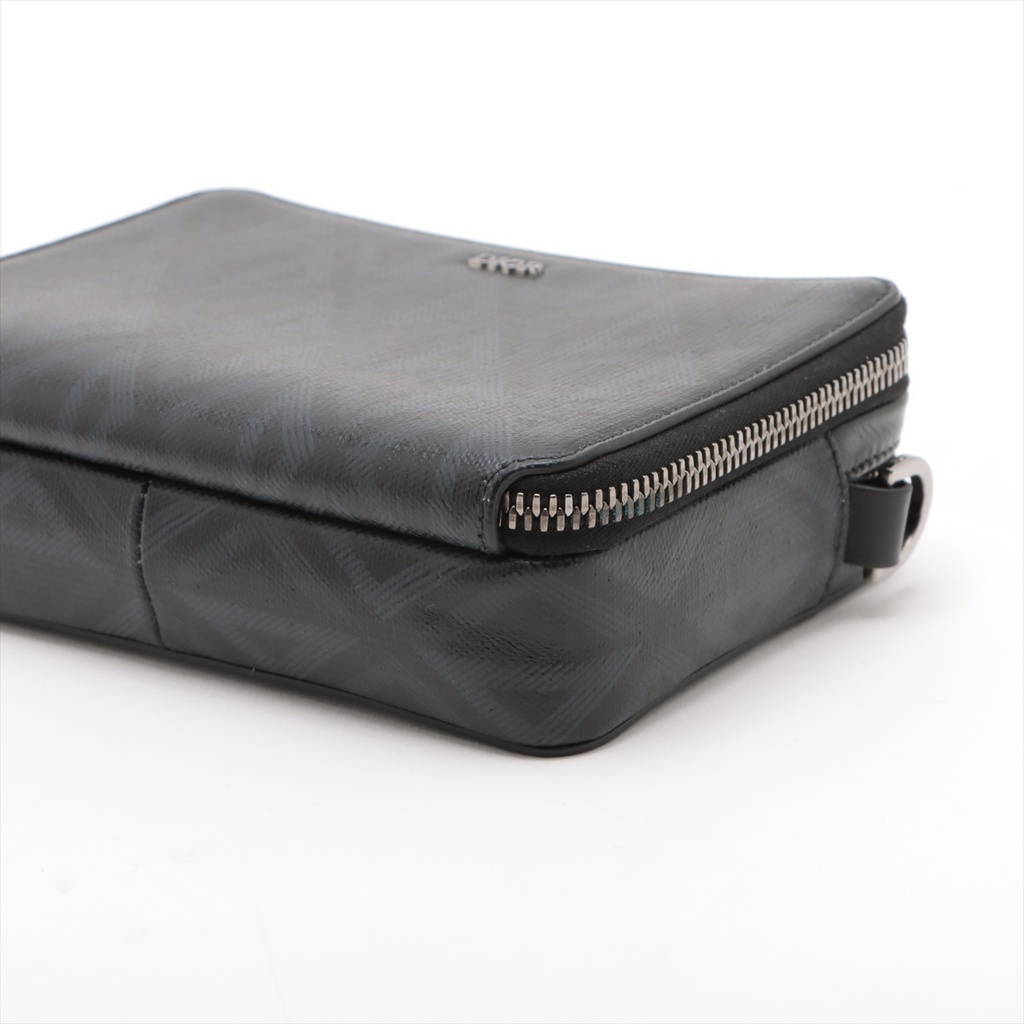 Christian Dior  Coated Canvas CD Diamond Messenger Pouch Black