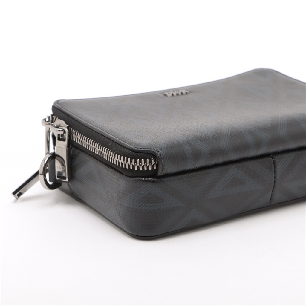 Christian Dior  Coated Canvas CD Diamond Messenger Pouch Black