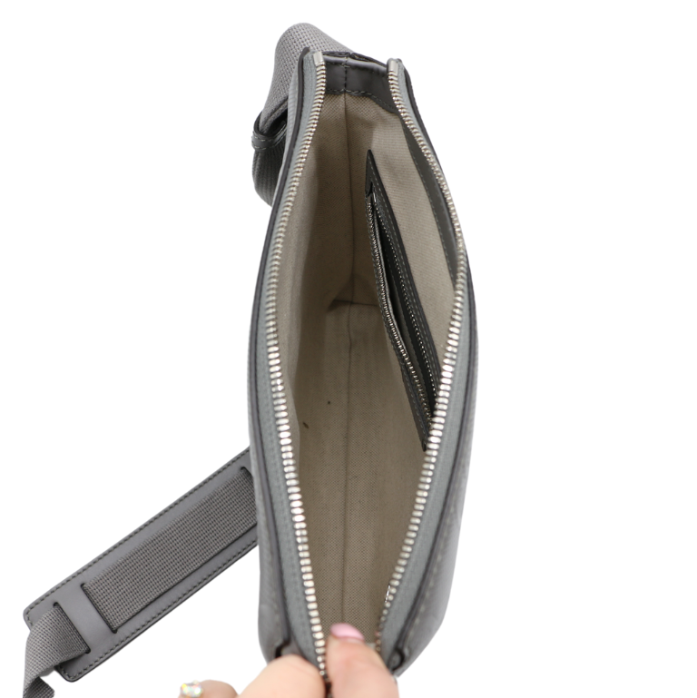 Gucci GG Embossed Small Messenger Grey Bag 406410