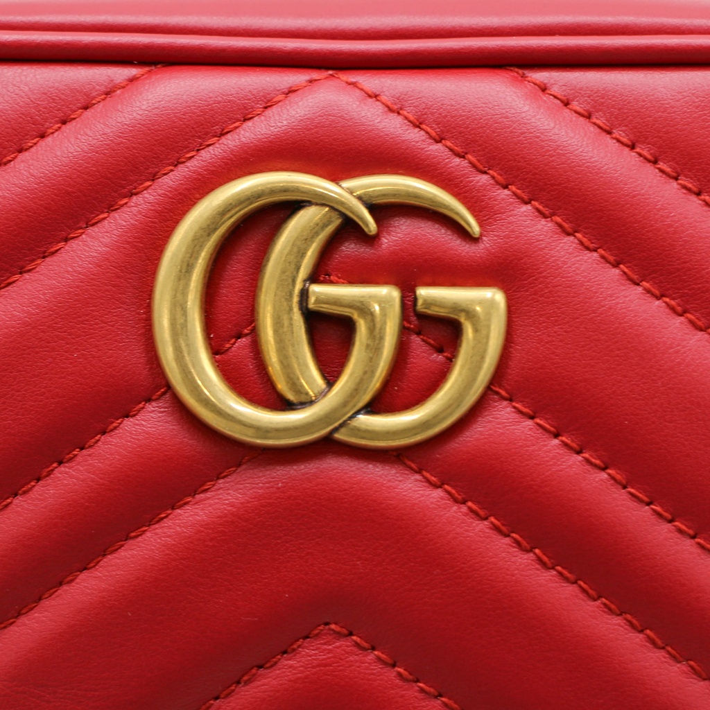 Gucci GG Marmont Camera Red Crossbody Bag