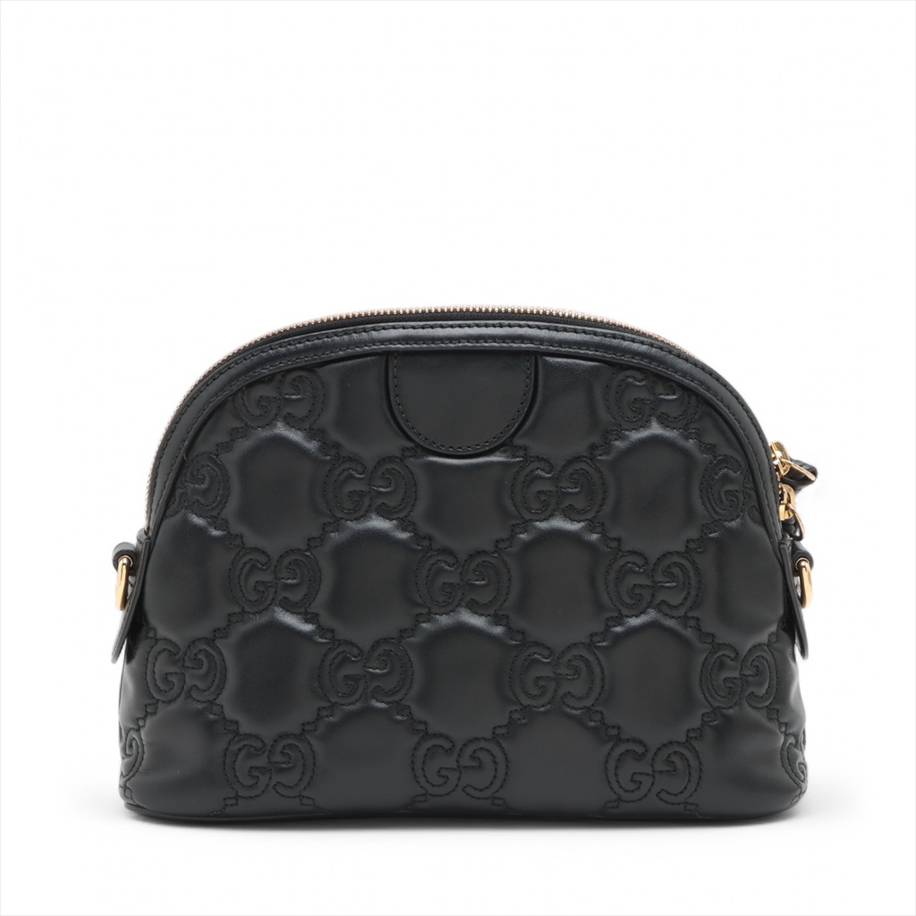 Gucci GG Matelasse Leather Shoulder Bag Black 702229
