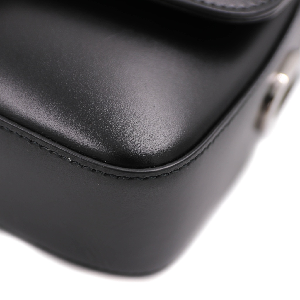 Gucci Petit GG Mini Leather Shoulder Bag Black 739722