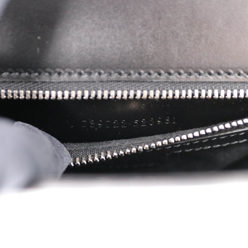 Gucci Petit GG Mini Leather Shoulder Bag Black 739722