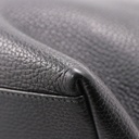 Gucci Dollar Calfskin Large GG Charm Dome Satchel Tote Black