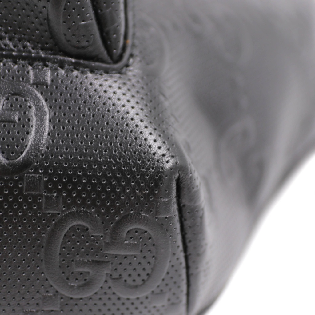 Gucci Calfskin GG Tennis Embossed Pocket Belt Bag Black