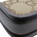 Gucci Bamboo 1947 Jumbo GG Canvas & Leather 2 Way Handbag Brown 686864