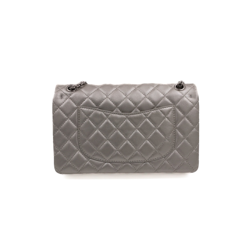 Chanel Metallic Aged Calfskin 2.55 Reissue 225 Flap Silver
