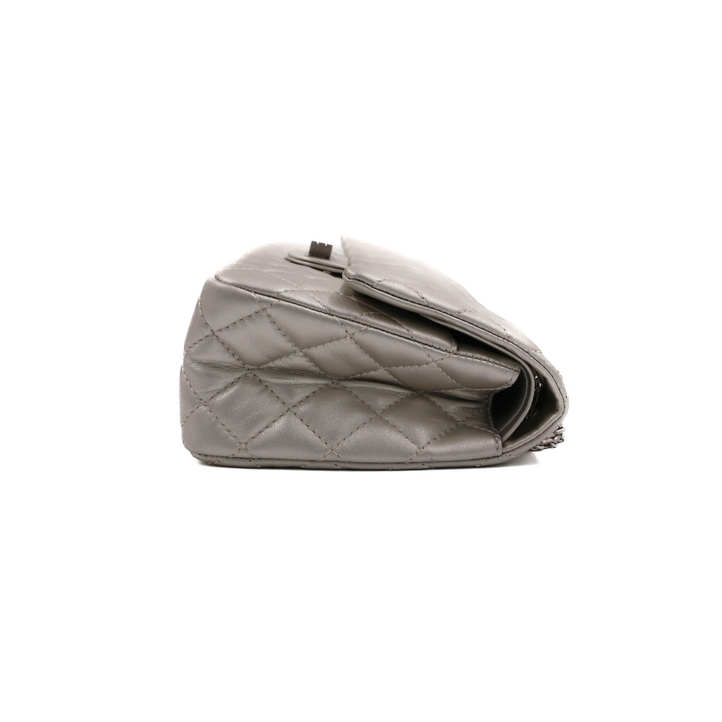 Chanel Metallic Aged Calfskin 2.55 Reissue 225 Flap Silver