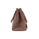Prada Beige Saffiano Leather Lux Small Double Zip Tote Bag