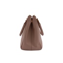 Prada Beige Saffiano Leather Lux Small Double Zip Tote Bag