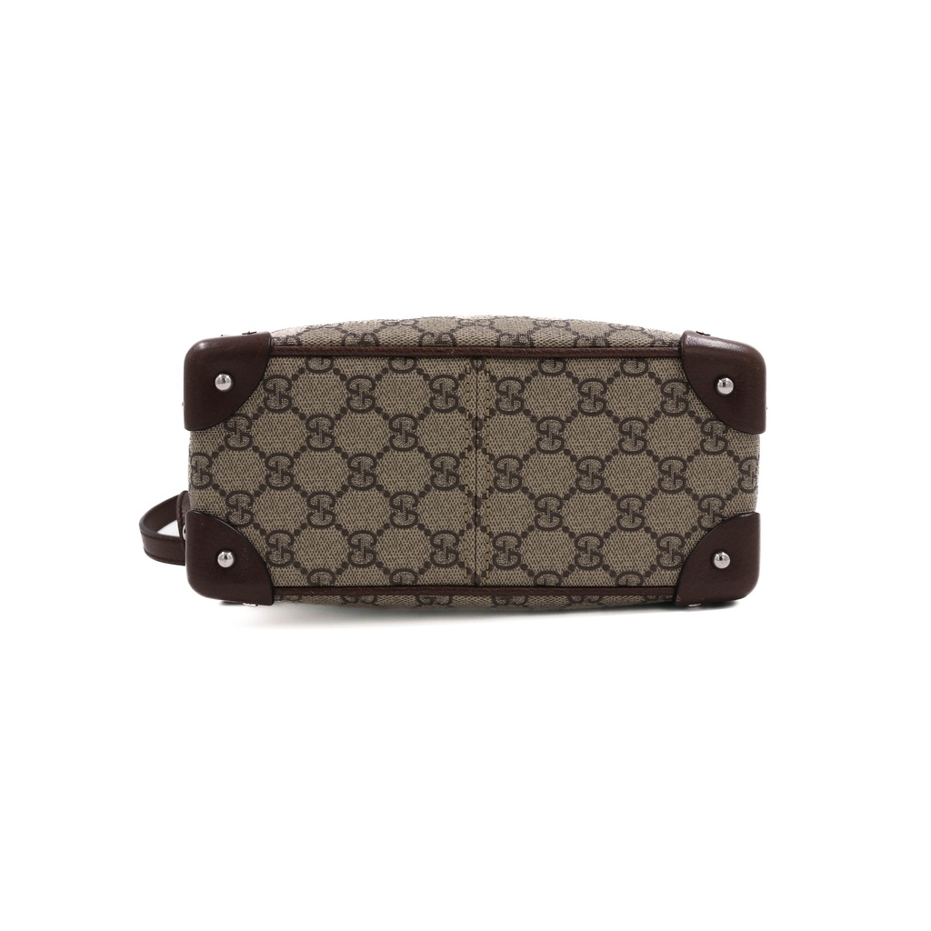 Gucci GG Supreme Monogram Canvas Shoulder Bag Beige 626363