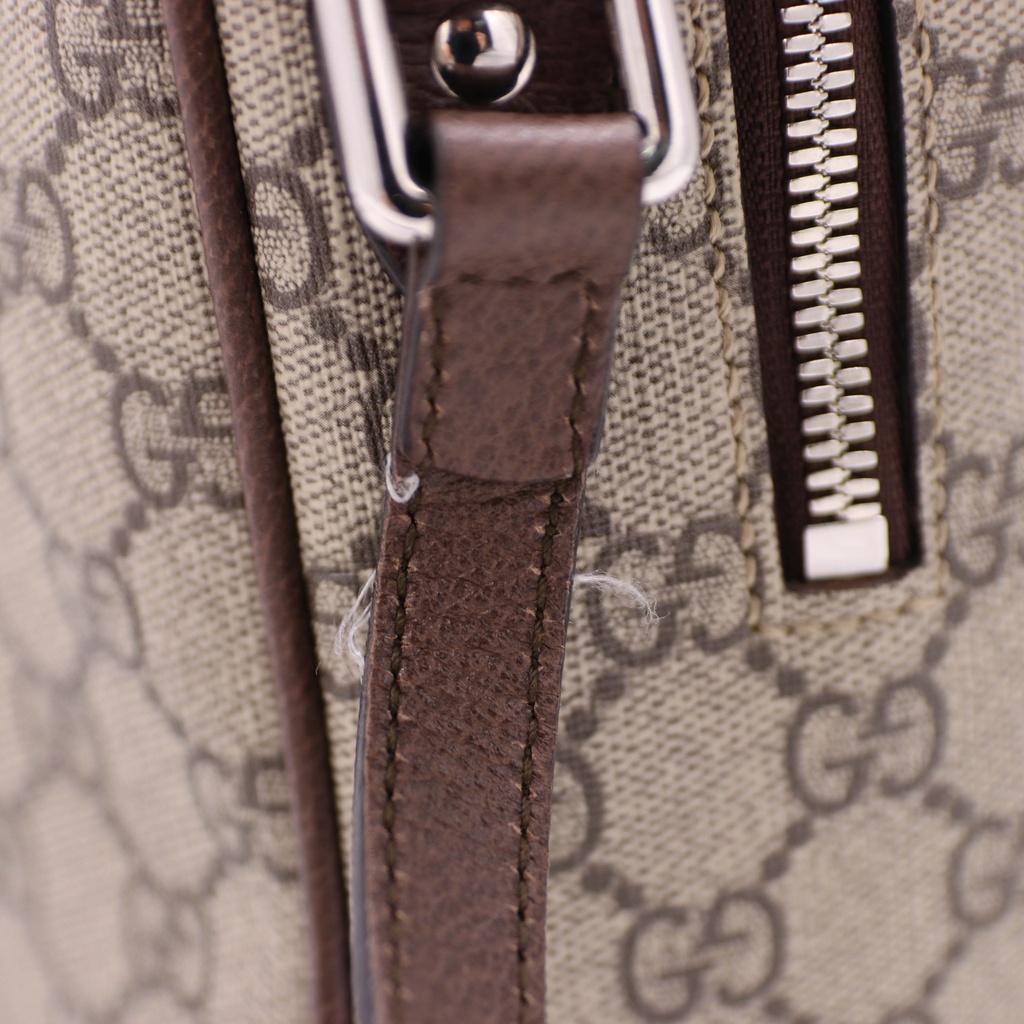 Gucci GG Supreme Monogram Canvas Shoulder Bag Beige 626363