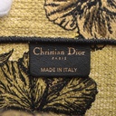 Christian Dior Embroidery Toile de Jouy Voyage Medium Book Tote Yellow
