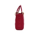Christian Dior Lambskin Cannage Mini Lady Dior Fuchsia