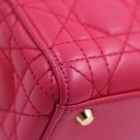 Christian Dior Lambskin Cannage Mini Lady Dior Fuchsia