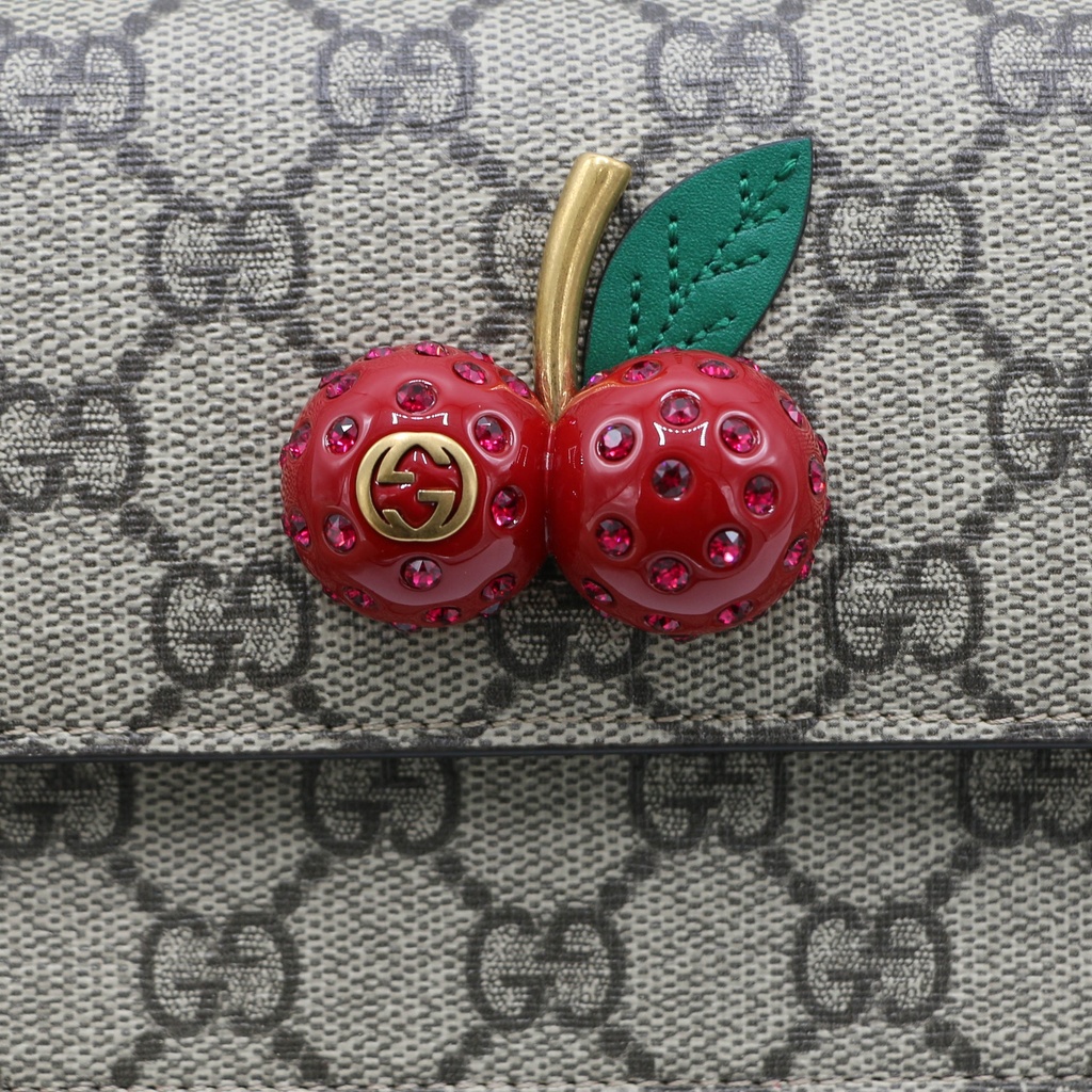 Gucci GG Supreme Mini Bag With Cherries 481201
