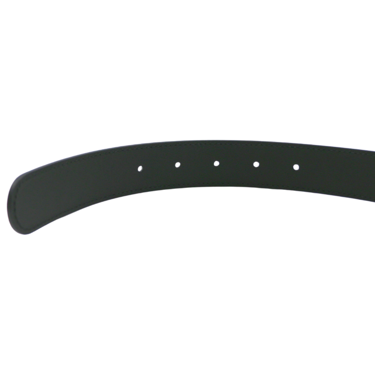 Gucci Bee Leather Slim Black Belt with Double G Buckle  414516 80 32