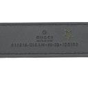 Gucci Bee Leather Slim Black Belt with Double G Buckle  414516 80 32