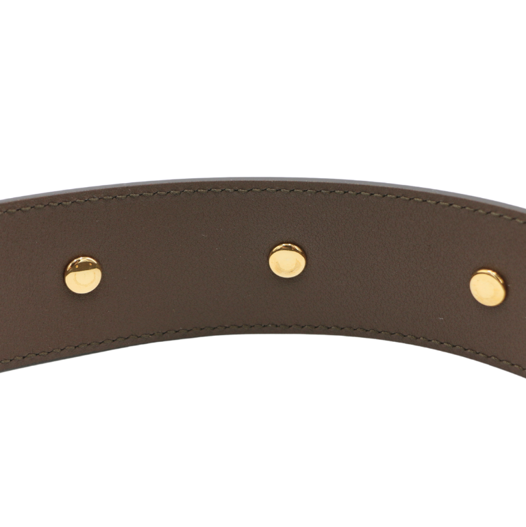 Gucci Star Wide Belt With Square G In Beige And Ebony Supreme Brown Size 80 32 710086
