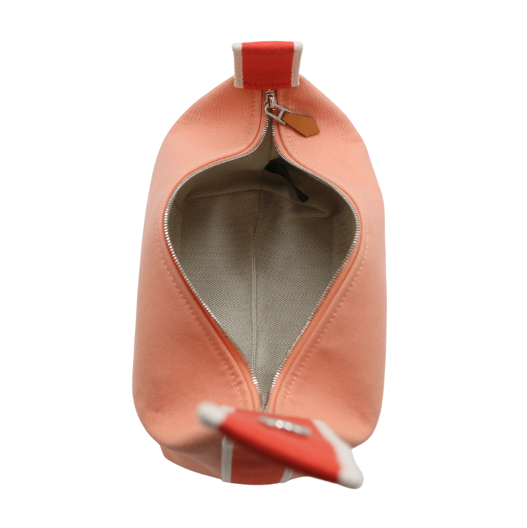 Hermes Canvas Small Bride-A-Brac Pouch Goyave