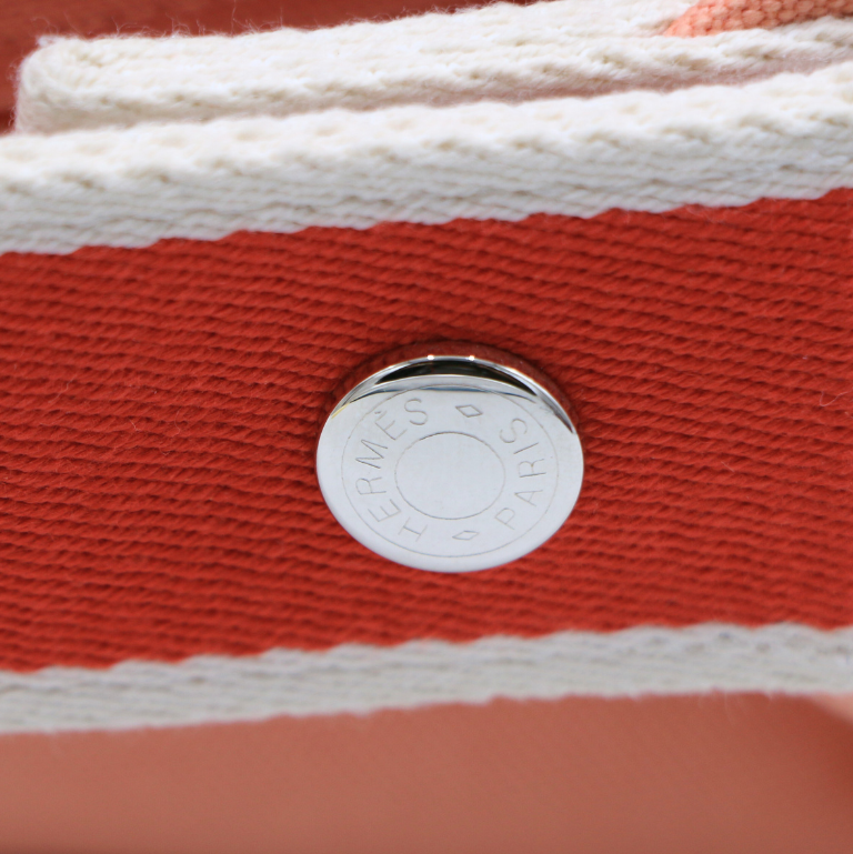 Hermes Canvas Small Bride-A-Brac Pouch Goyave