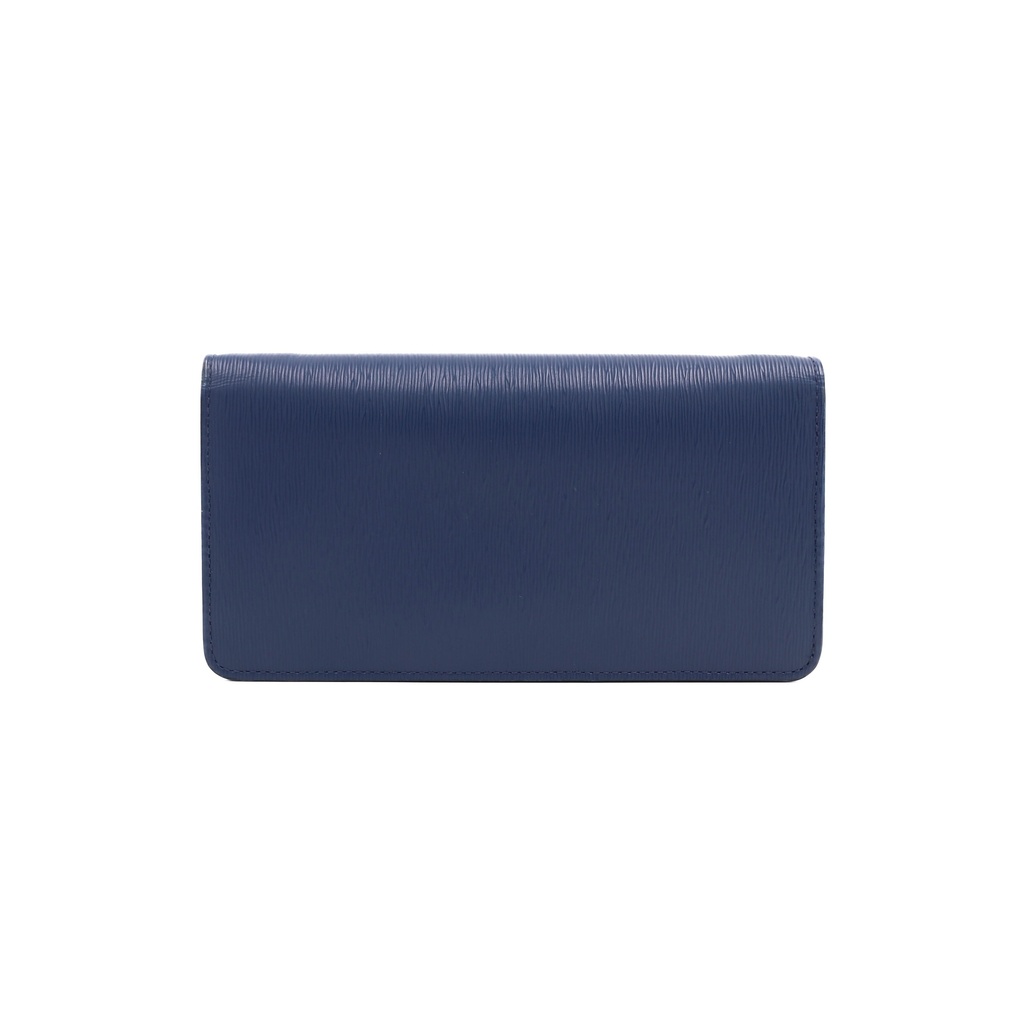Prada Vitello Move Leather Chain Wallet Blue 1DH044