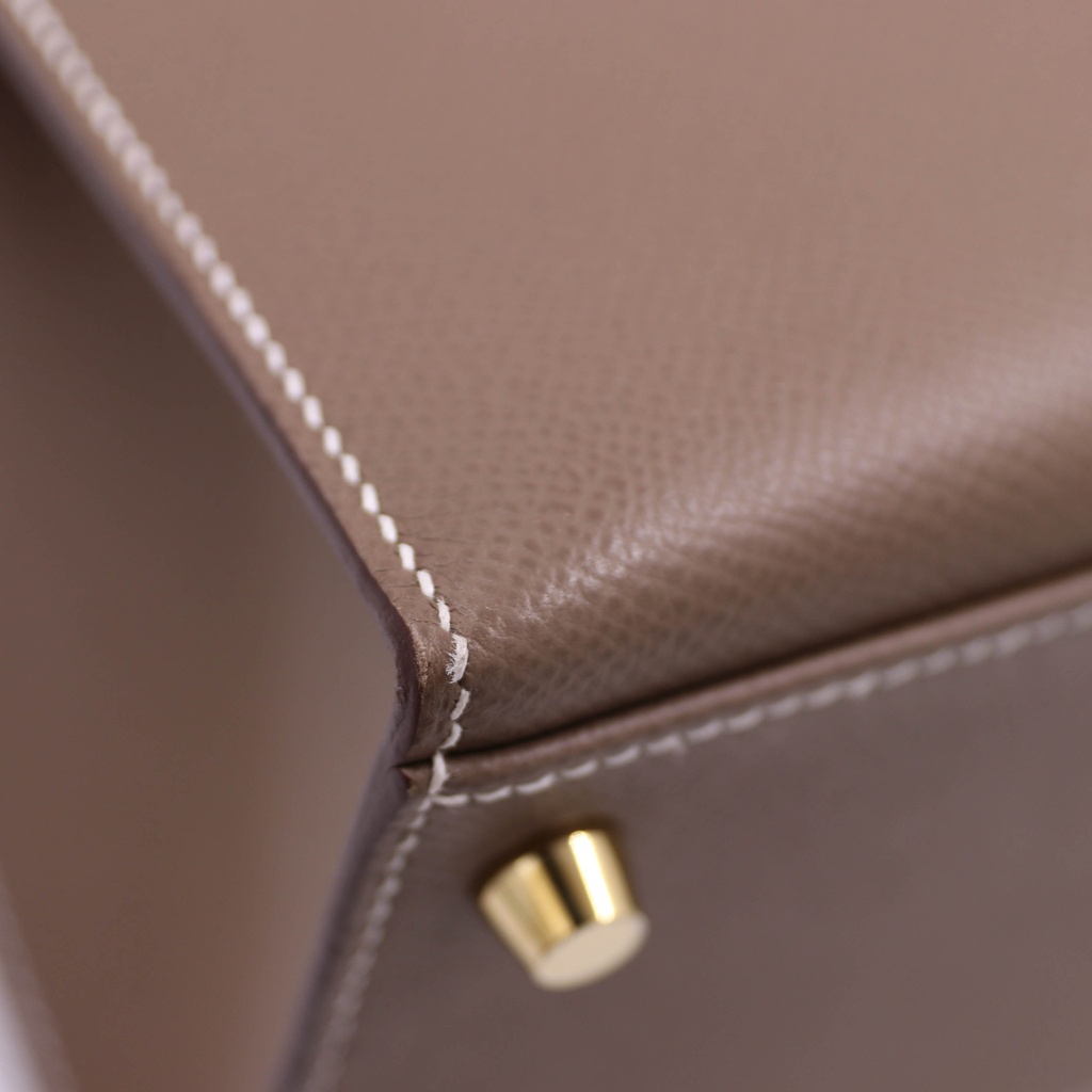 Hermes Kelly 28 Epsom Gold Hardware Brown Year 2020 Like New