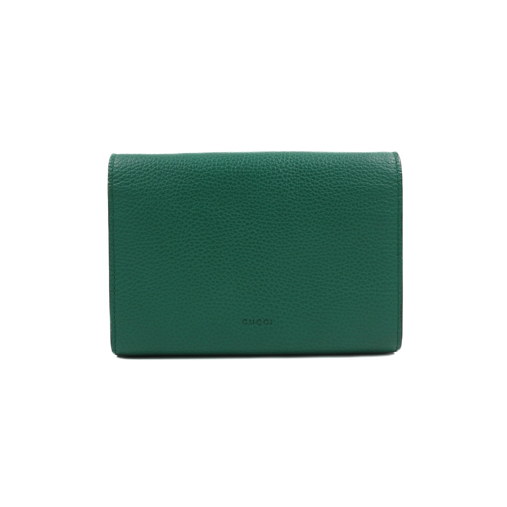 Gucci Calfskin Mini Dionysus Chain Wallet Green