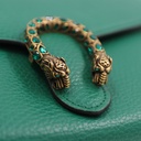 Gucci Calfskin Mini Dionysus Chain Wallet Green