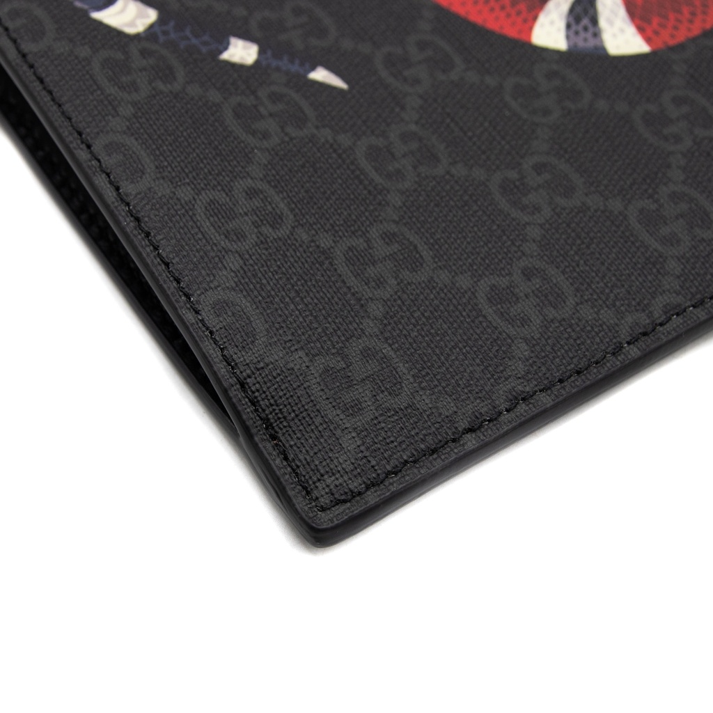 Gucci GG Supreme Monogram Kingsnake Zip Wristlet Pouch