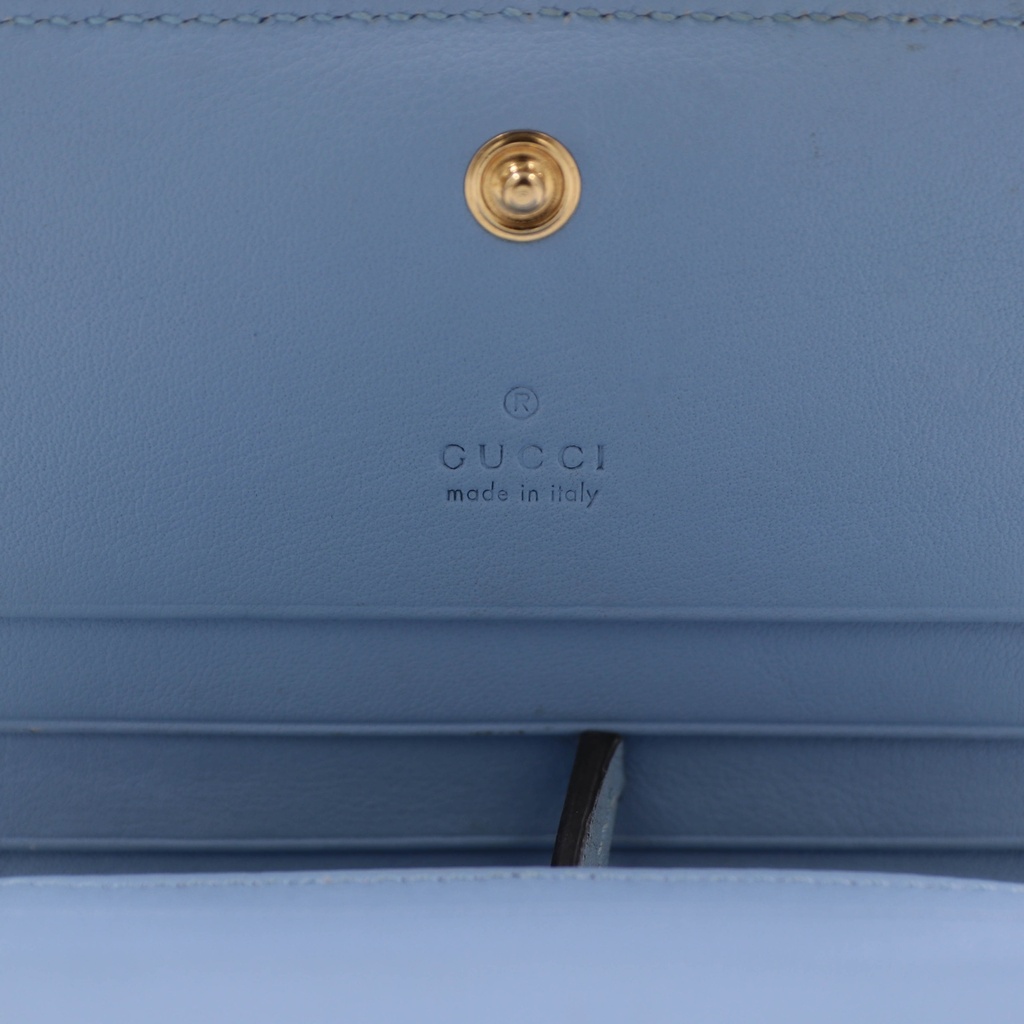 Gucci GG Marmont Card Case Pink & Blue 790055