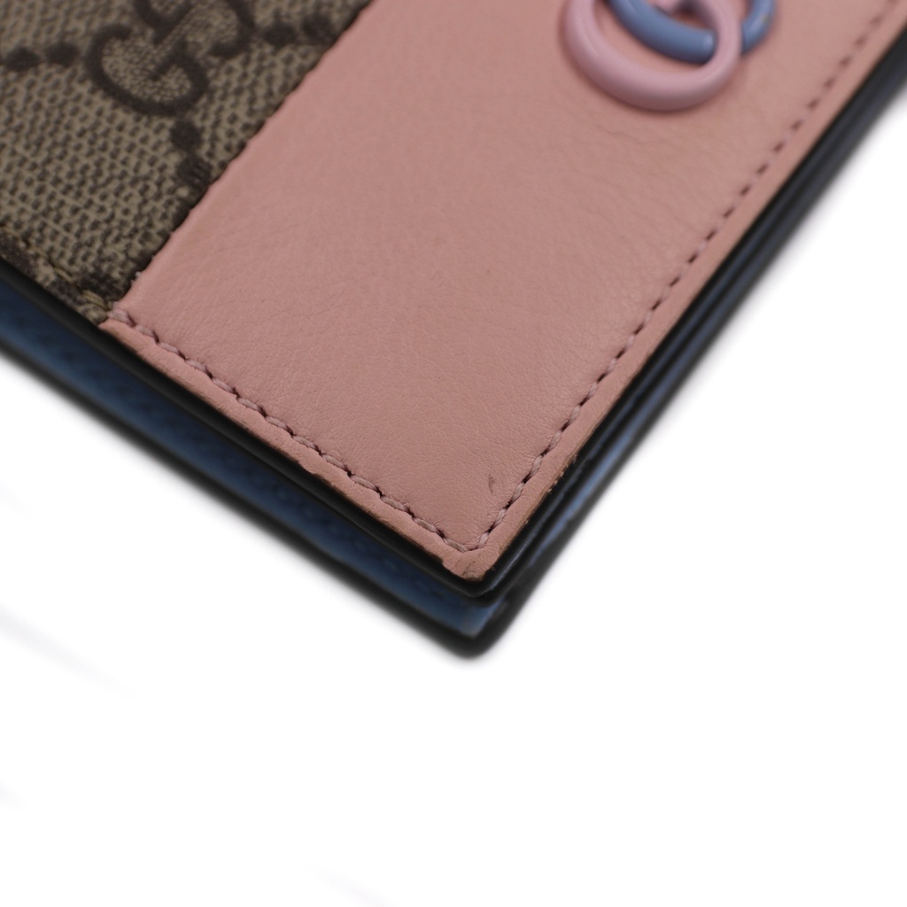 Gucci GG Marmont Card Case Pink & Blue 790055