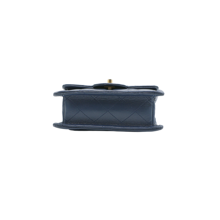 Chanel Caviar Mini Sweet Classic Flap Navy Blue