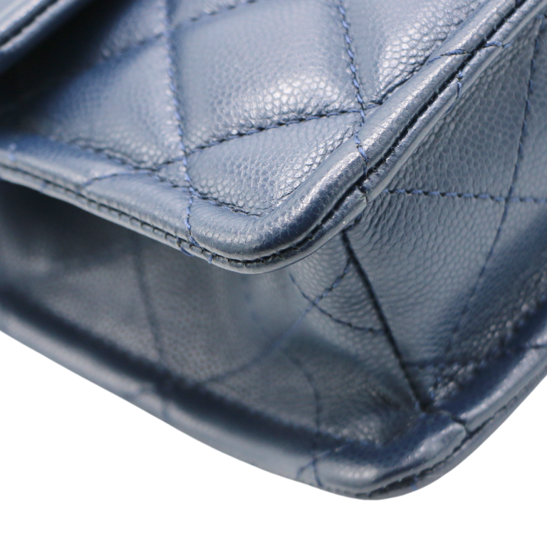 Chanel Caviar Mini Sweet Classic Flap Navy Blue