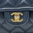 Chanel Caviar Mini Sweet Classic Flap Navy Blue