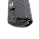 Chanel Caviar Quilted Glasses Case With Chain Black