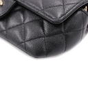 Chanel Caviar Quilted Glasses Case With Chain Black
