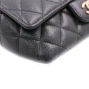Chanel Caviar Quilted Glasses Case With Chain Black
