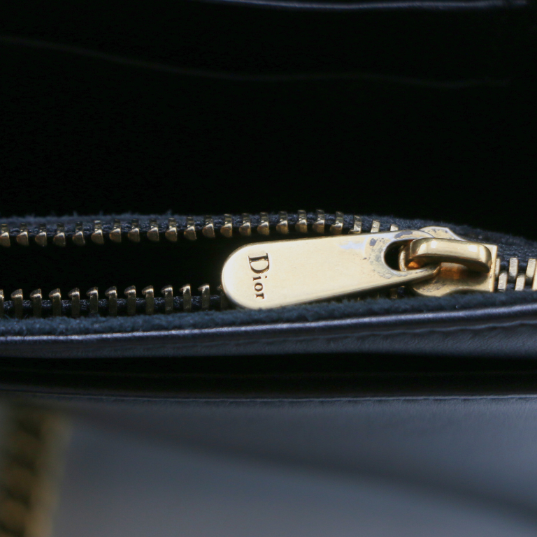Christian Dior Studded Diorama Wallet on Chain