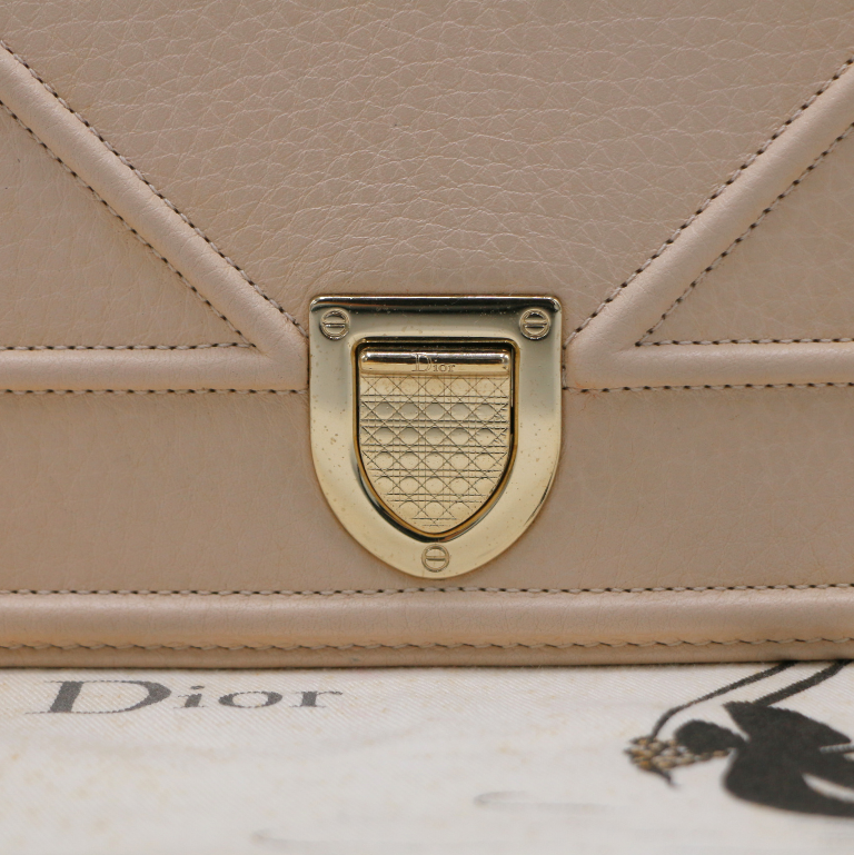 Christian Dior Grained Calfskin Small Diorama Flap Bag