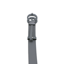 Gucci Leather Slim Black Belt with Double G Buckle Grey 414516 85 34